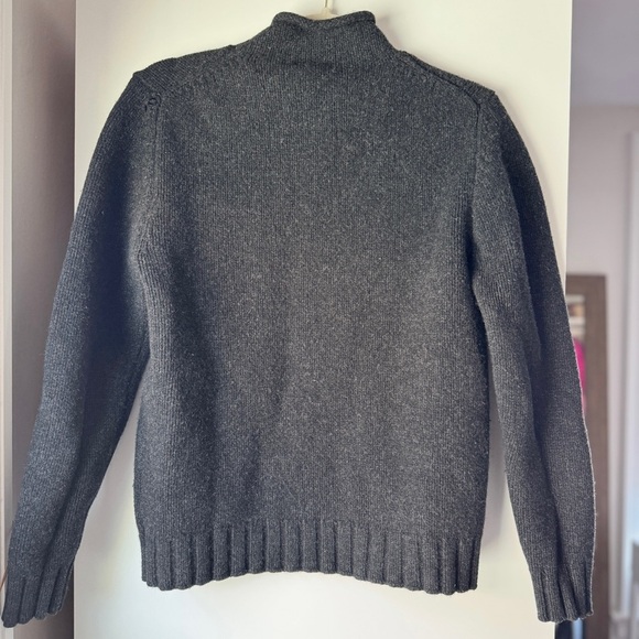 🩶 JCREW WOOL RIBBED MOCK ROLL NECK UNISEX CHARCOAL GRAY SWEATER​ - Picture 3 of 7